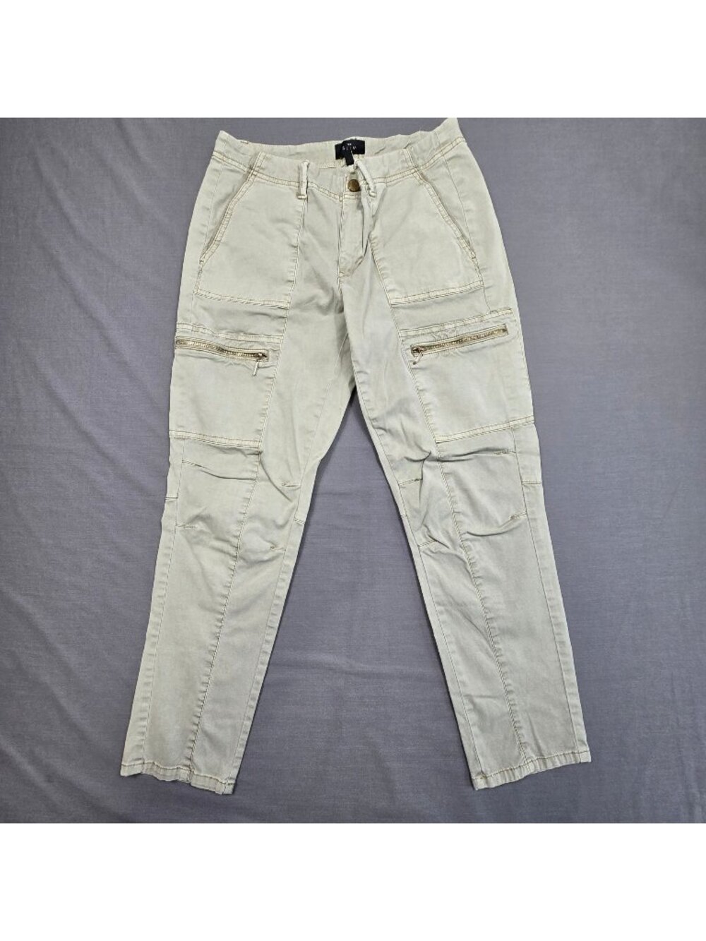 White House Black Market Womens Size 6 Slim Crop Pants Khaki Utility